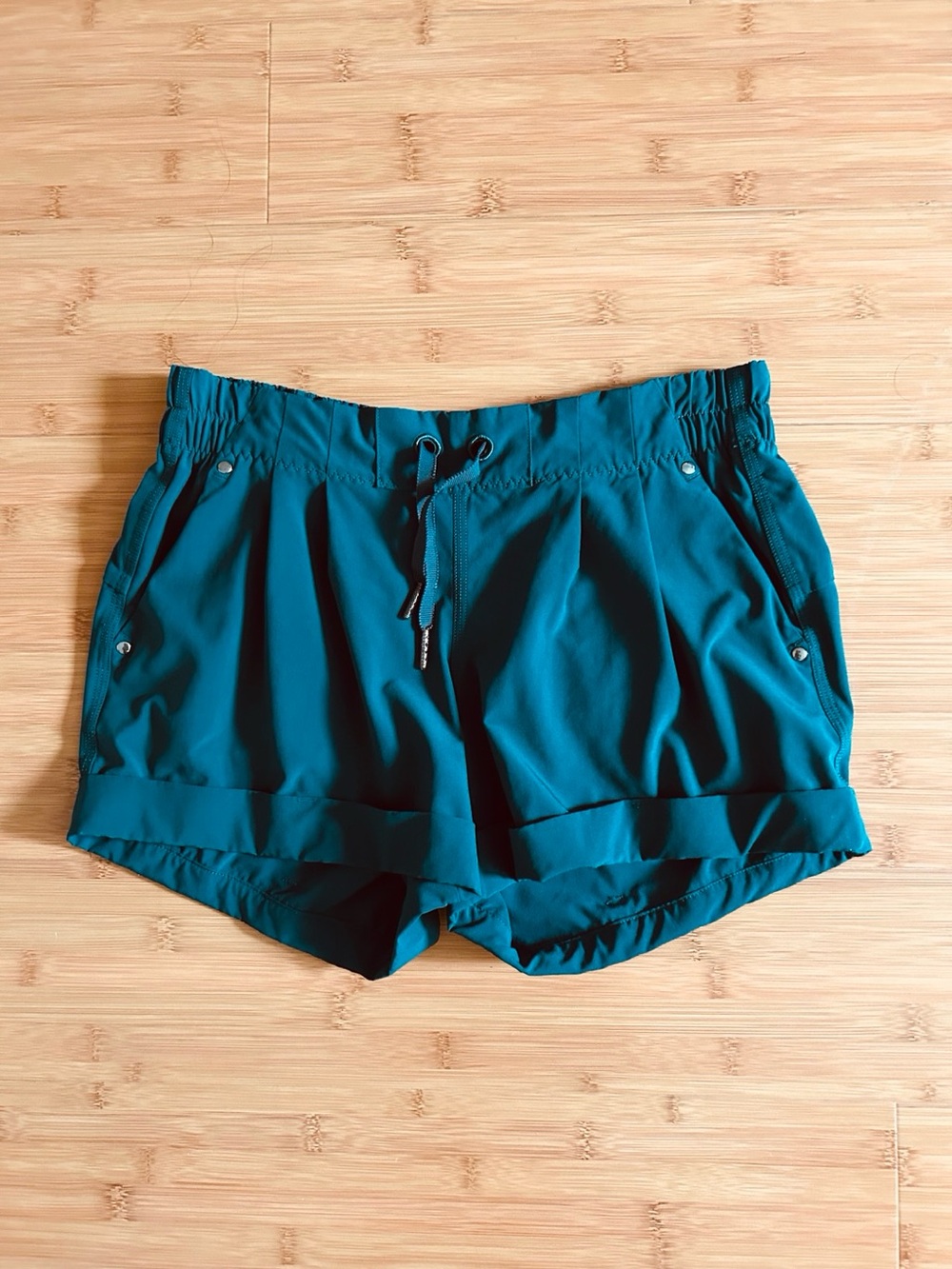lululemon athletica Teal Drawstring Athletic Shorts